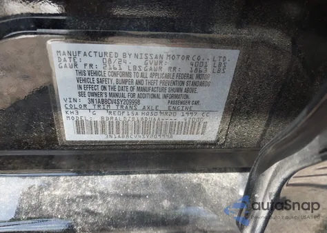 2025 Nissan Sentra Sv z USA, uszkodzony, nr VIN 3N1AB8CV4SY209998